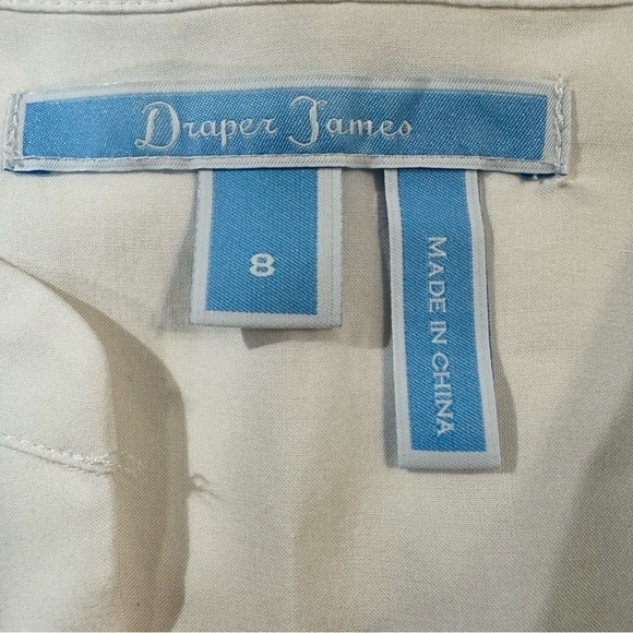 Draper James Bow Sleeve Button Up Top White  Size 8 - Picture 12 of 12
